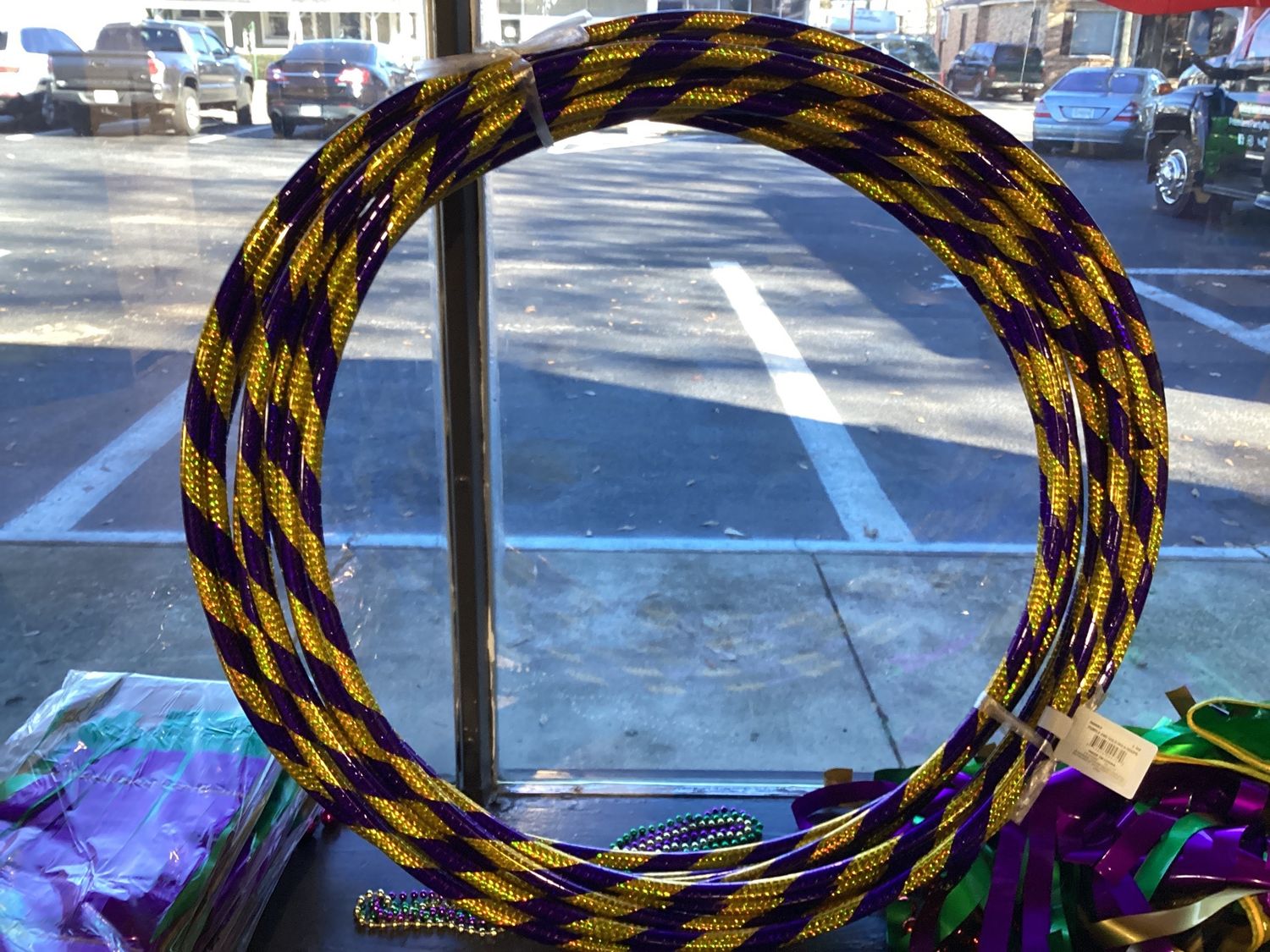 24" Hula Hoop - Purple and Gold Glitter (Dozen)