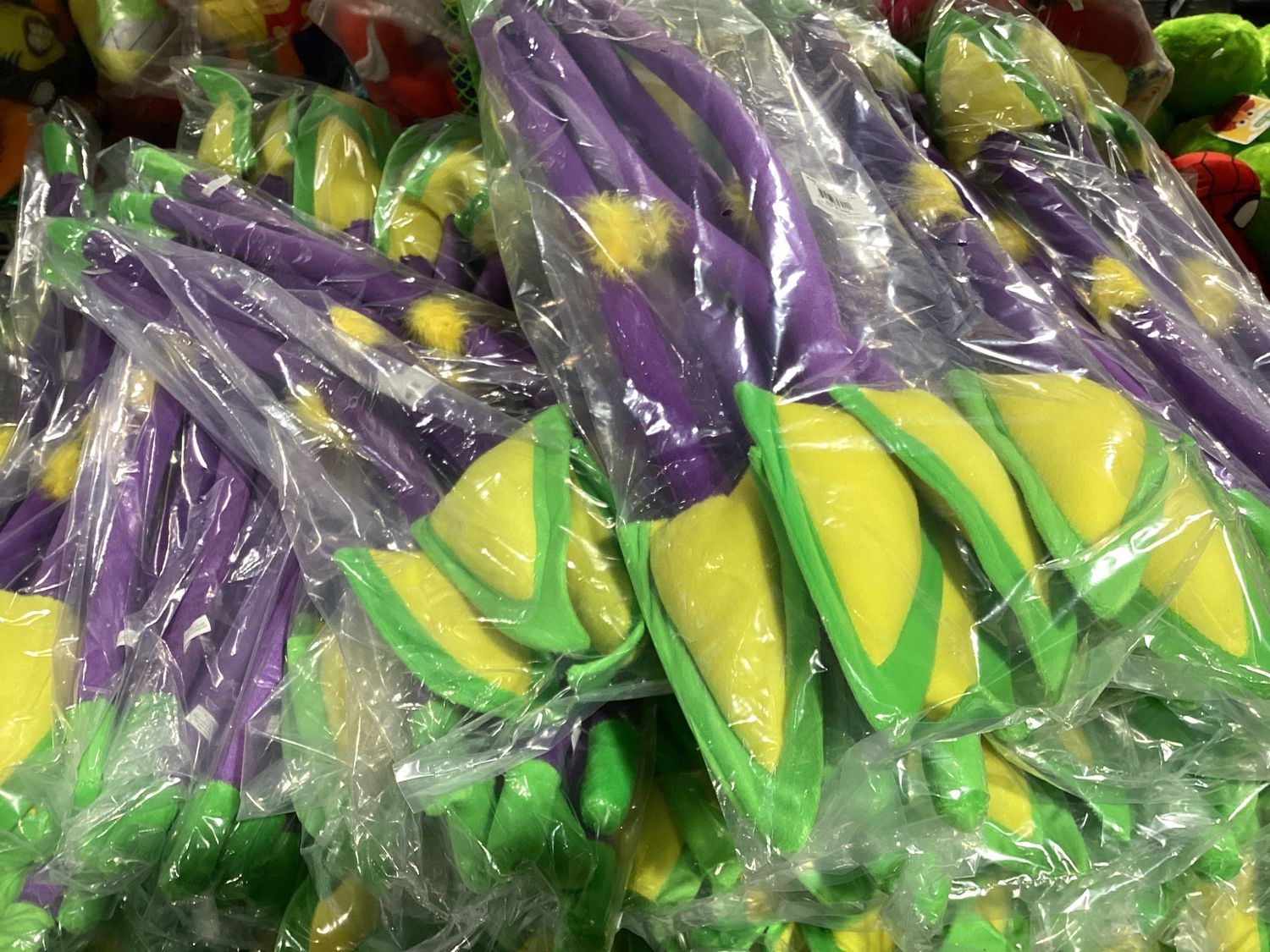 32&quot; Mardi Gras Plush Spear (Pack of 6)