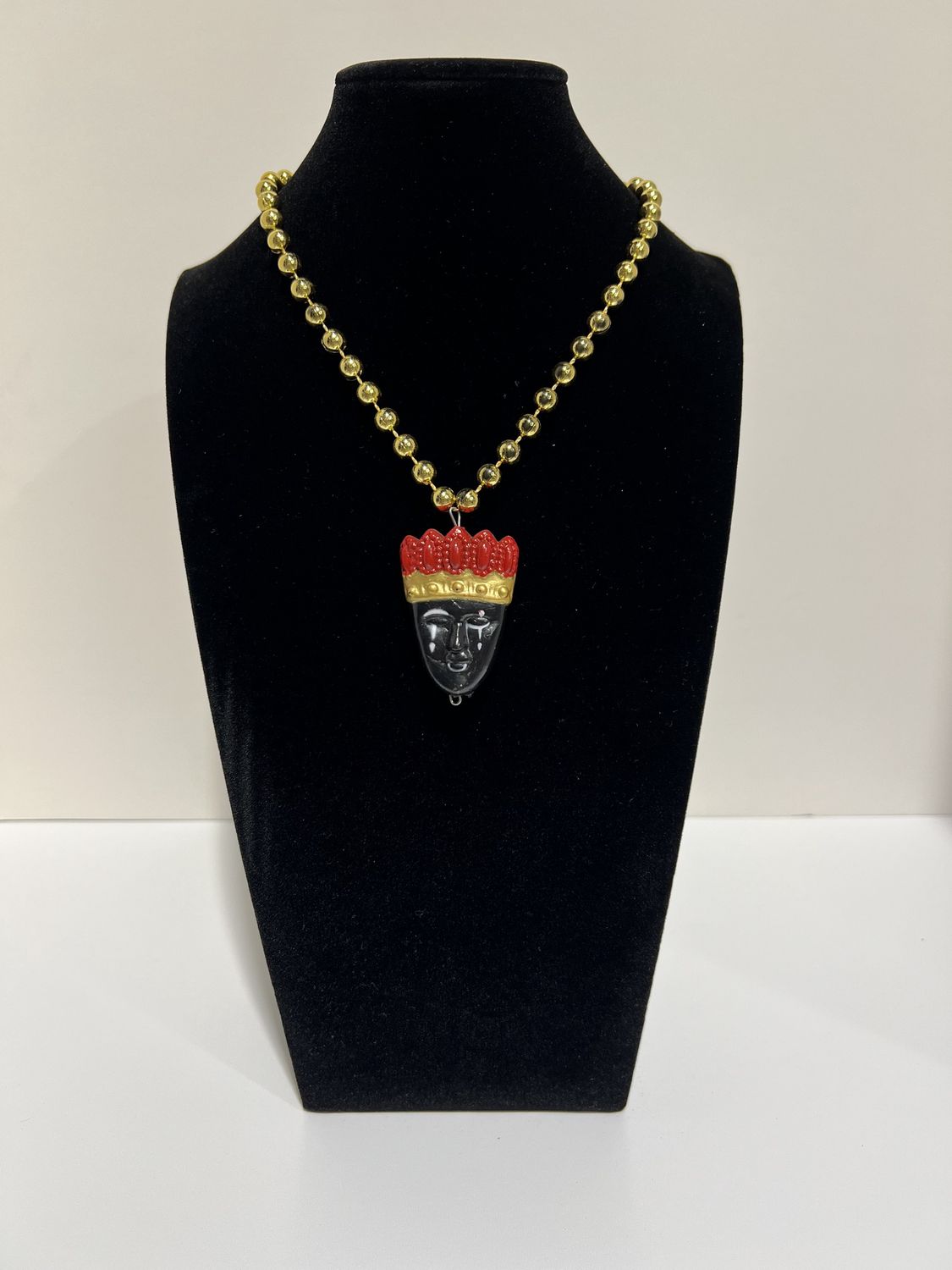 33&quot; 7.5mm Warrior Face Beads single