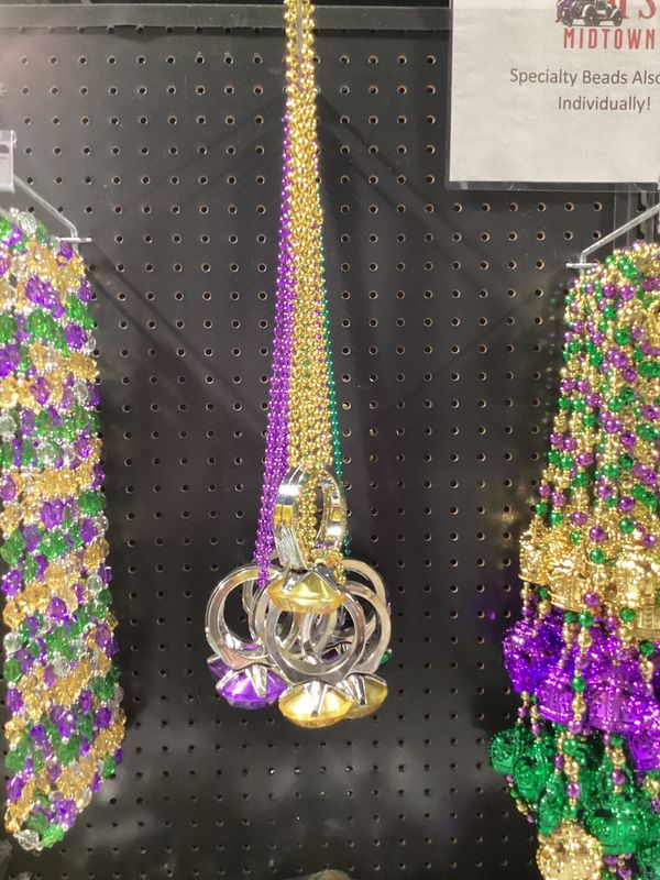 33&quot; 7mm Purple, Green and Gold Jumbo Diamond Ring Necklace single