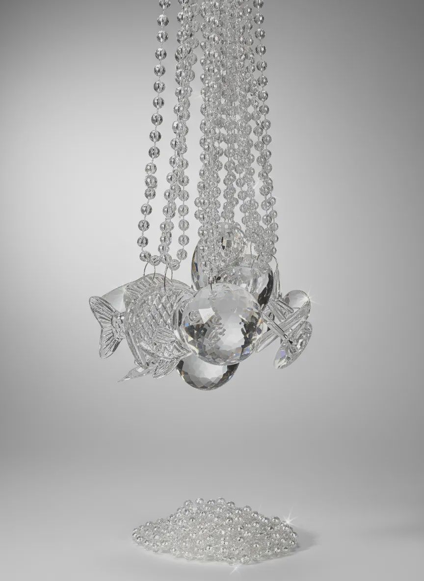 33&quot; Silver Champagne Glass Mardi Gras Beads (Dozen)