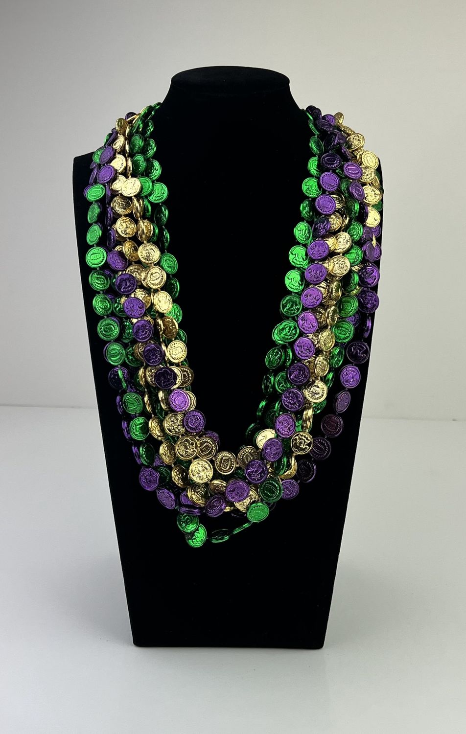 33" Doubloon Necklace Mardi Gras Beads (Dozen)