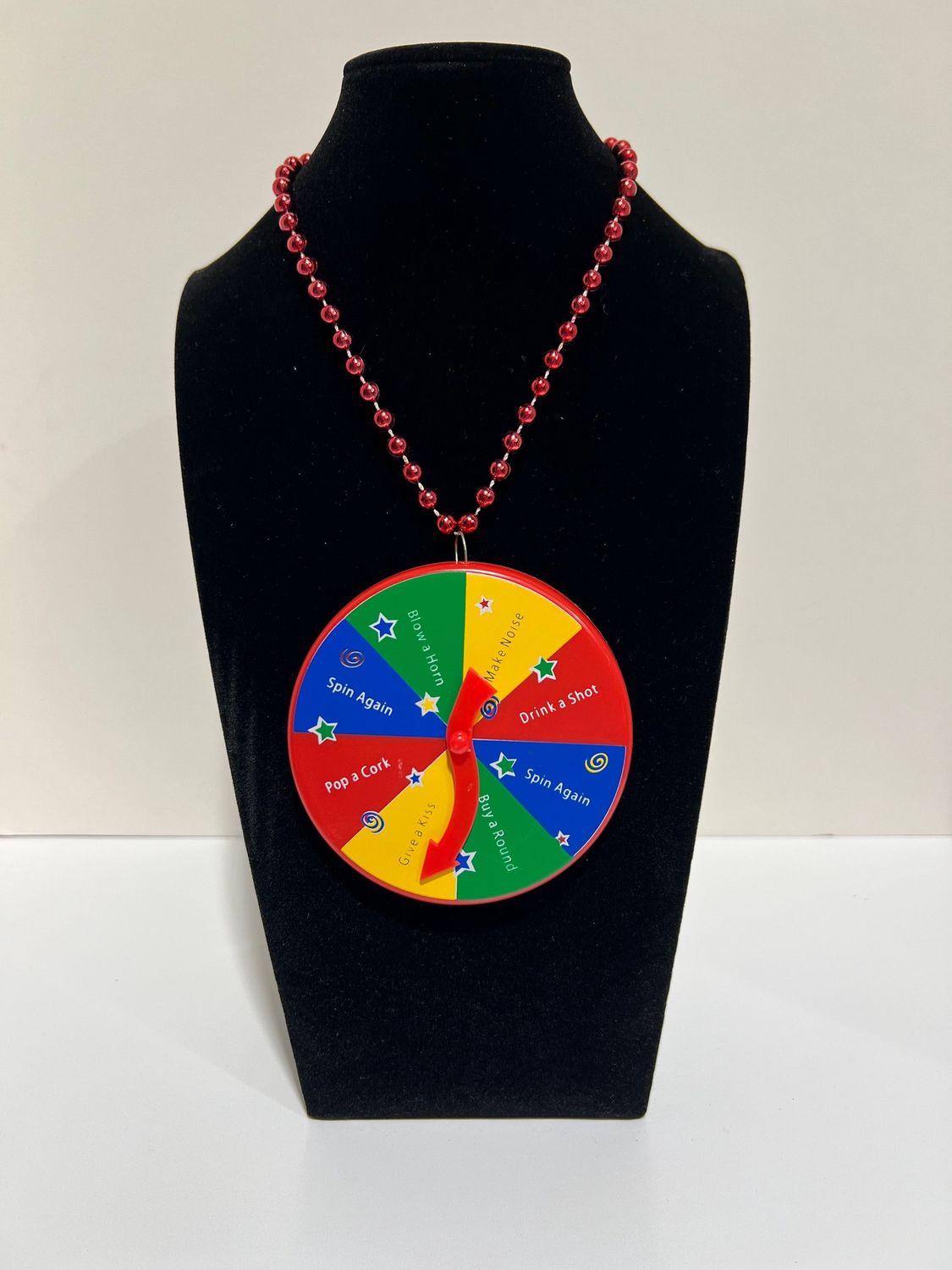 33&quot; 7mm Red Spinner Party Bead (Dozen)