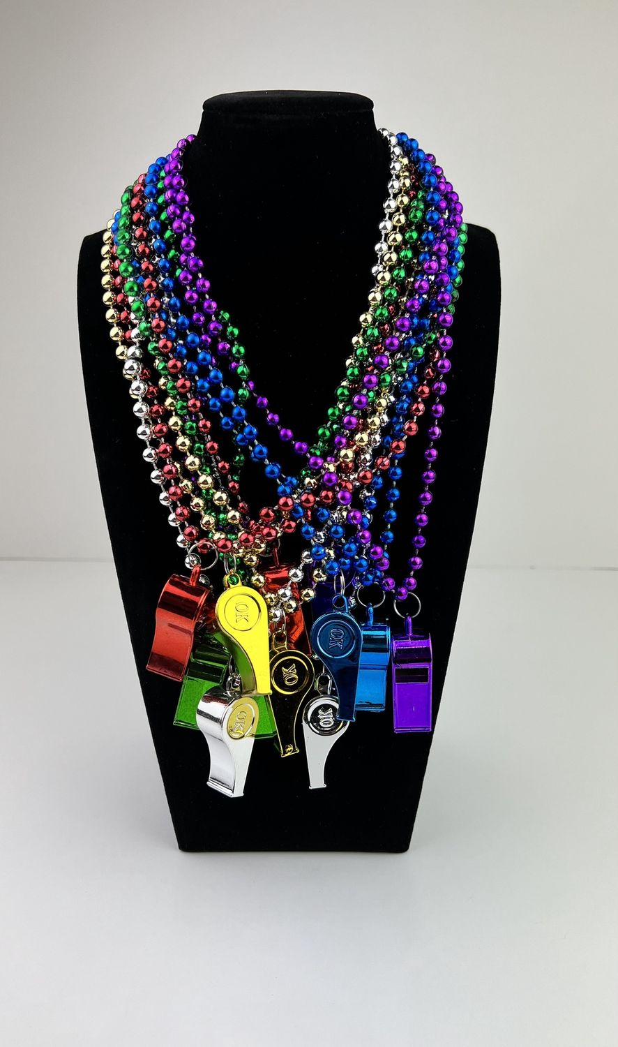 33" Whistle Necklace - Assorted Colors (Dozen)