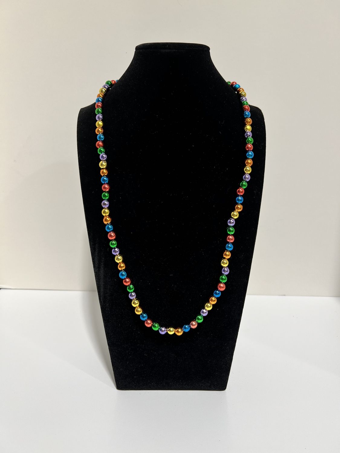 36&quot; 8mm Rainbow Handstrung Bead single