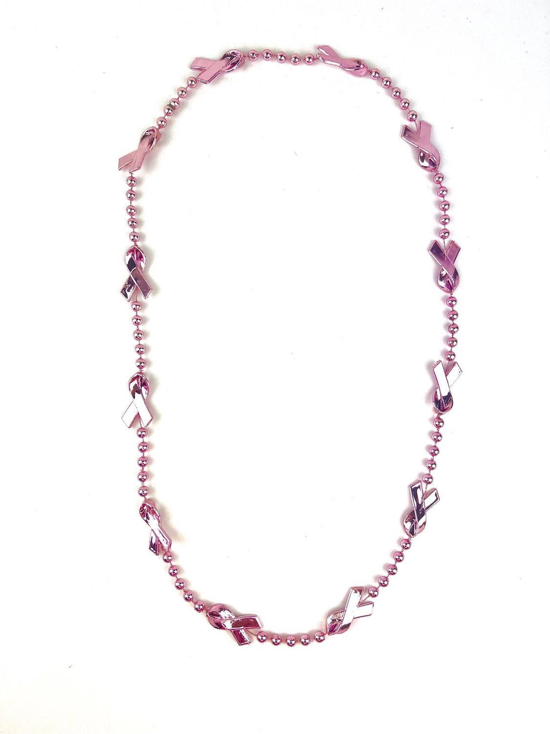 36" Light Pink Ribbon Necklace (DZ)