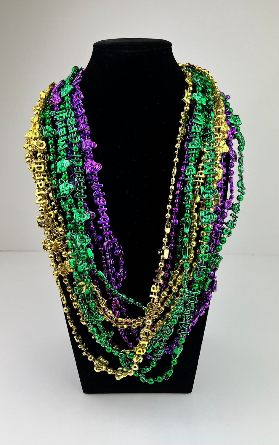 36&quot; Mardi Gras with Comedy - Tragedy Face Bead (Dozen)