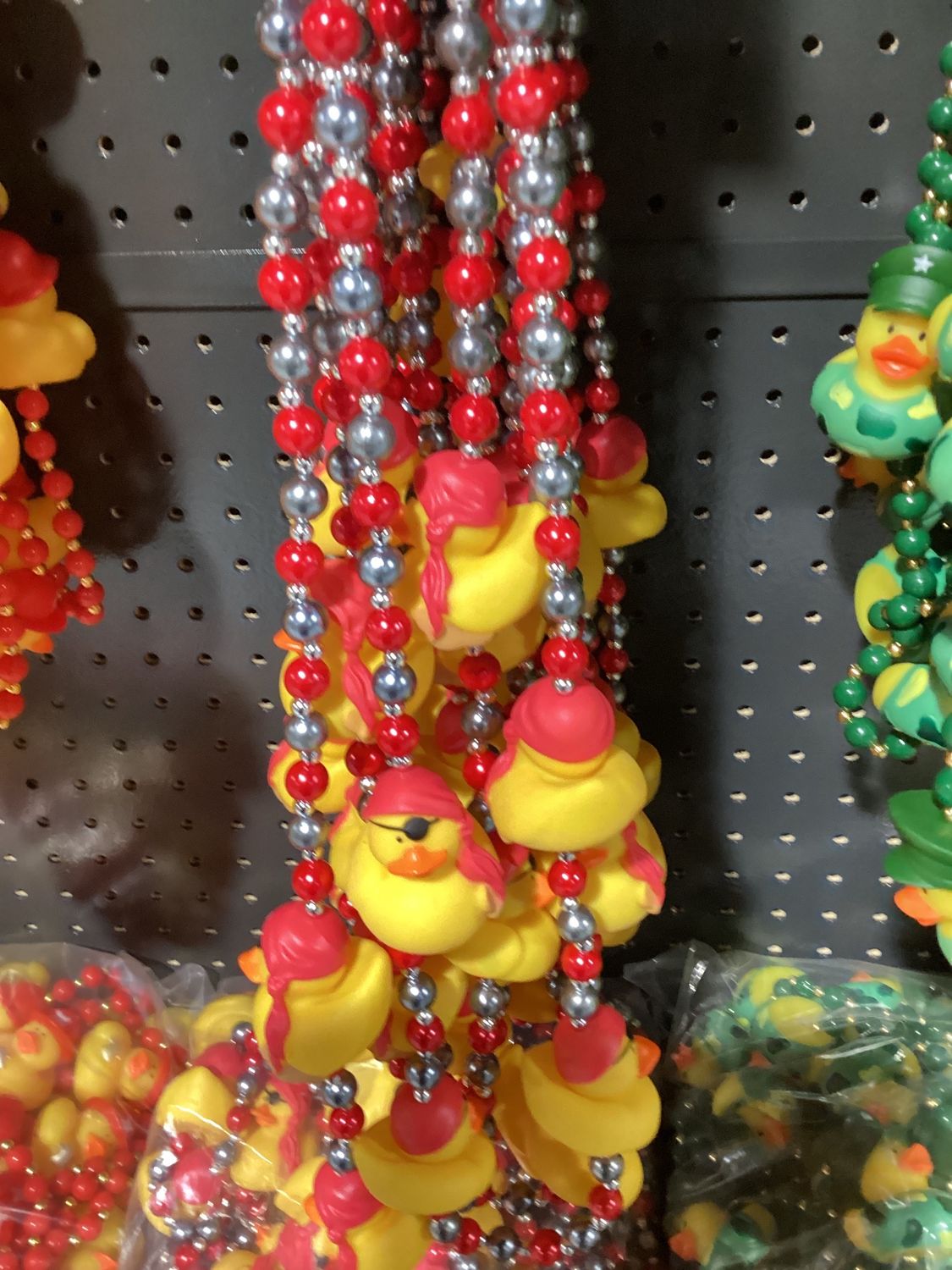 42" Pirate Rubber Duck Mardi Gras Beads (Dozen)