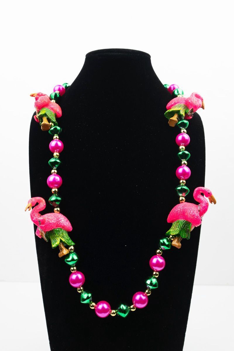 44" HULA FLAMINGO BEAD single