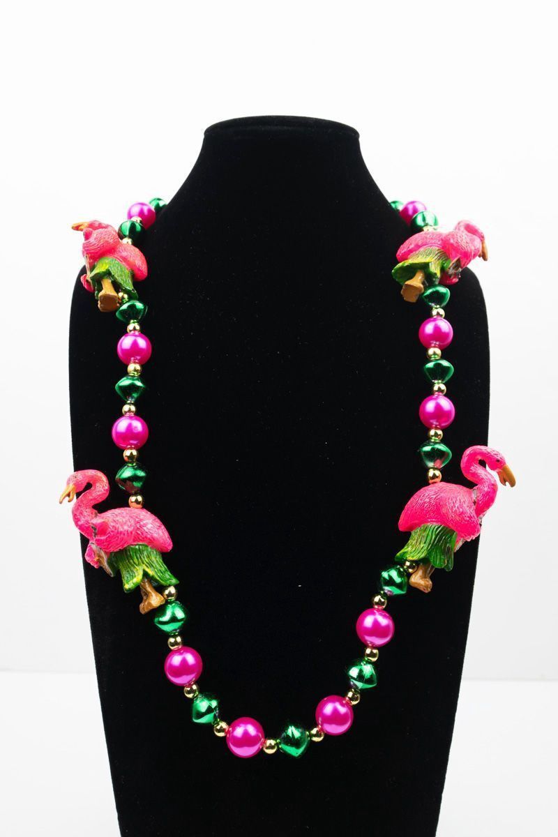 44" HULA FLAMINGO BEAD 6PC