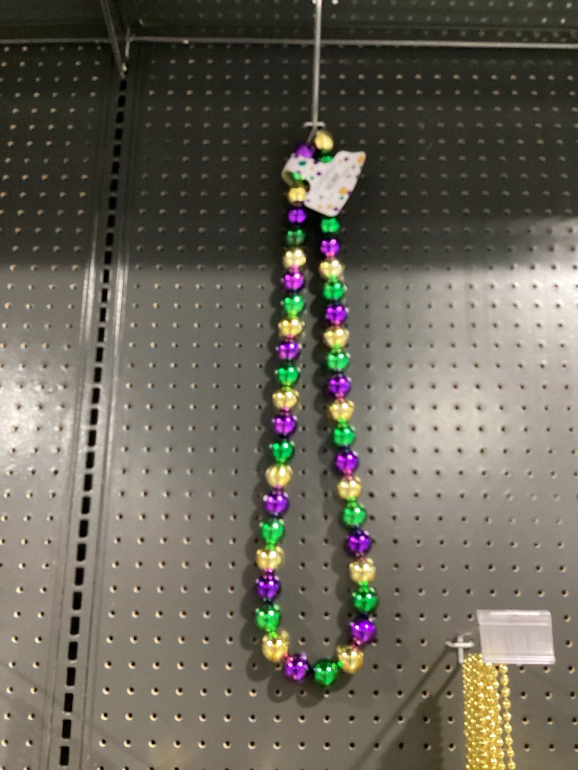 45” 30mm Purple, Green and Gold Round Balls Necklace