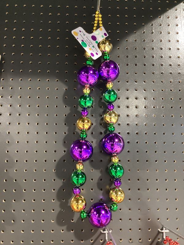 44&quot; 20/40/60mm - Purple, Green and Gold Round Necklace