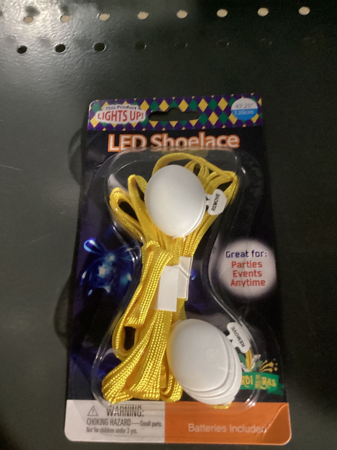 47" Yellow Light Up Shoelaces (Pair)