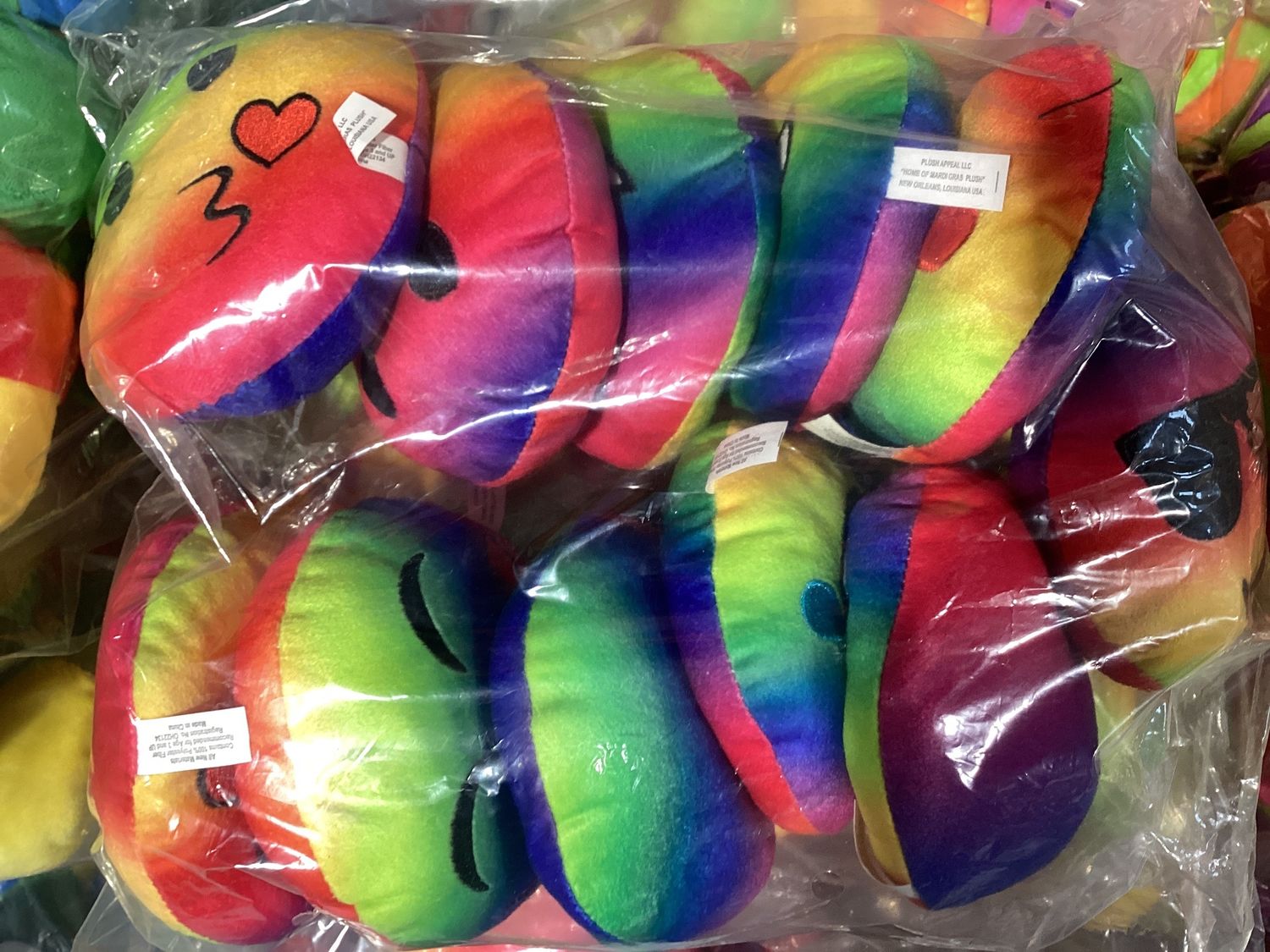 5" Rainbow Emoji Plush - 6 Assorted Styles (Dozen)
