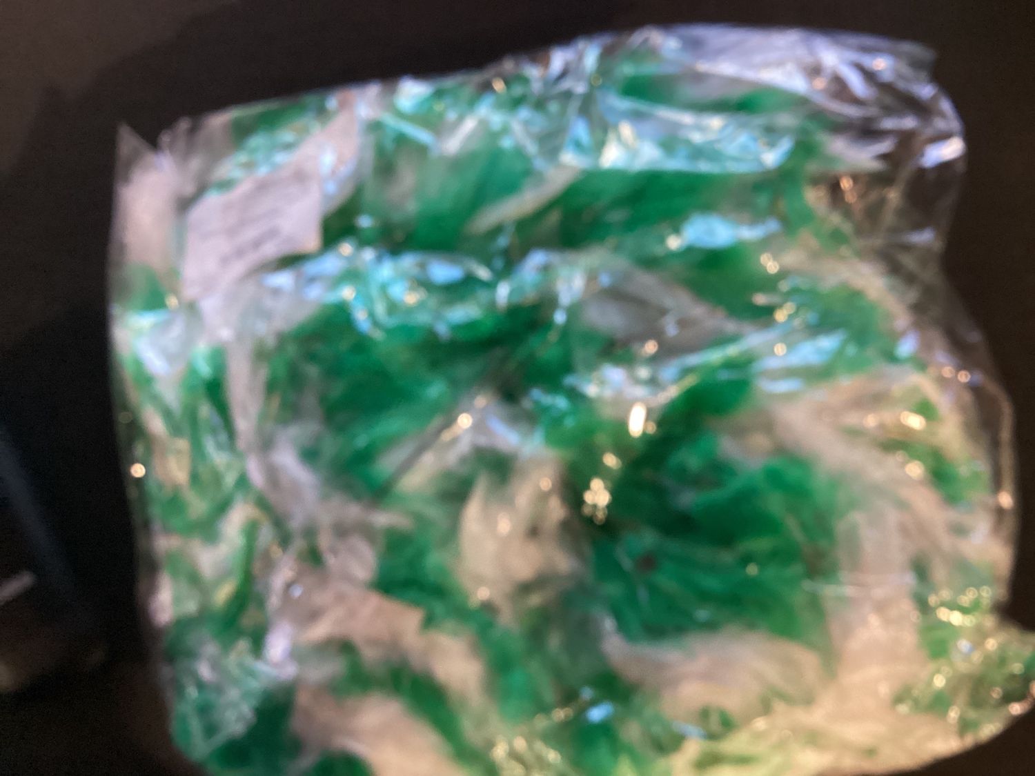 6' Green and White Boa with Silver Tinsel (Each)