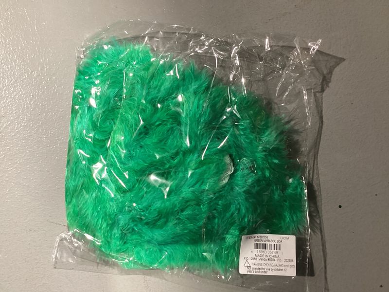 6' Green Marabou Boa 25 Grams (Each)