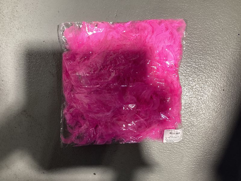 6' Neon Pink Boa with Silver Tinsel (Each)