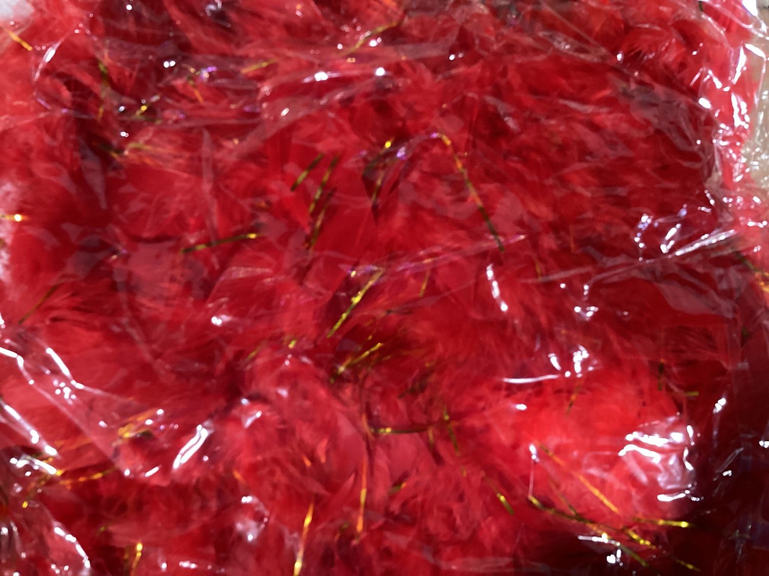 6' Red Boa with Gold Tinsel (Each)