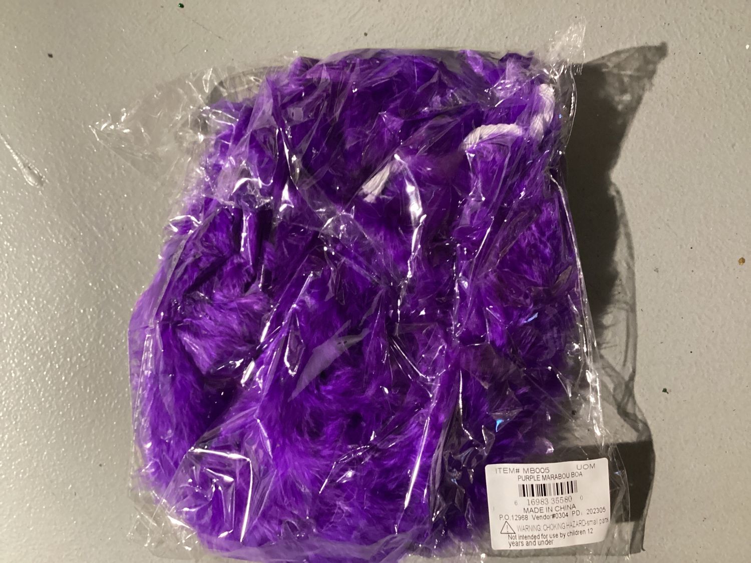 6' Purple Marabou Boa 25 Grams (Each)