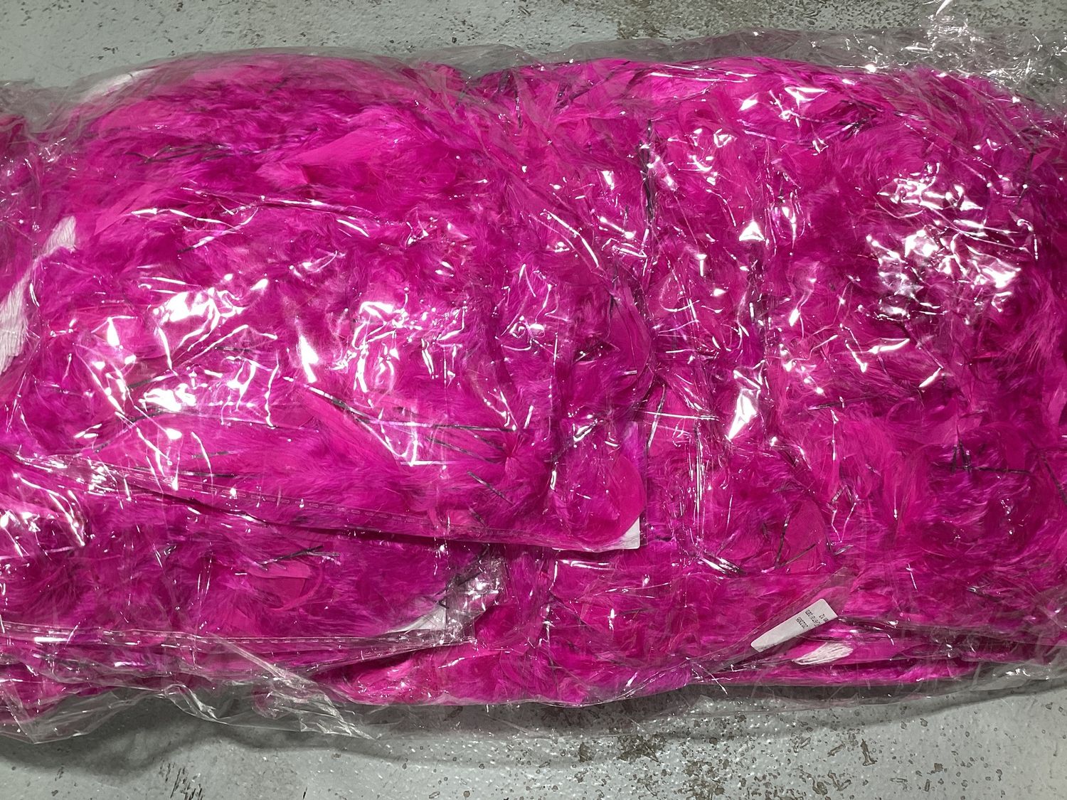 6' Hot Pink Boa with Silver Tinsel (Each)
