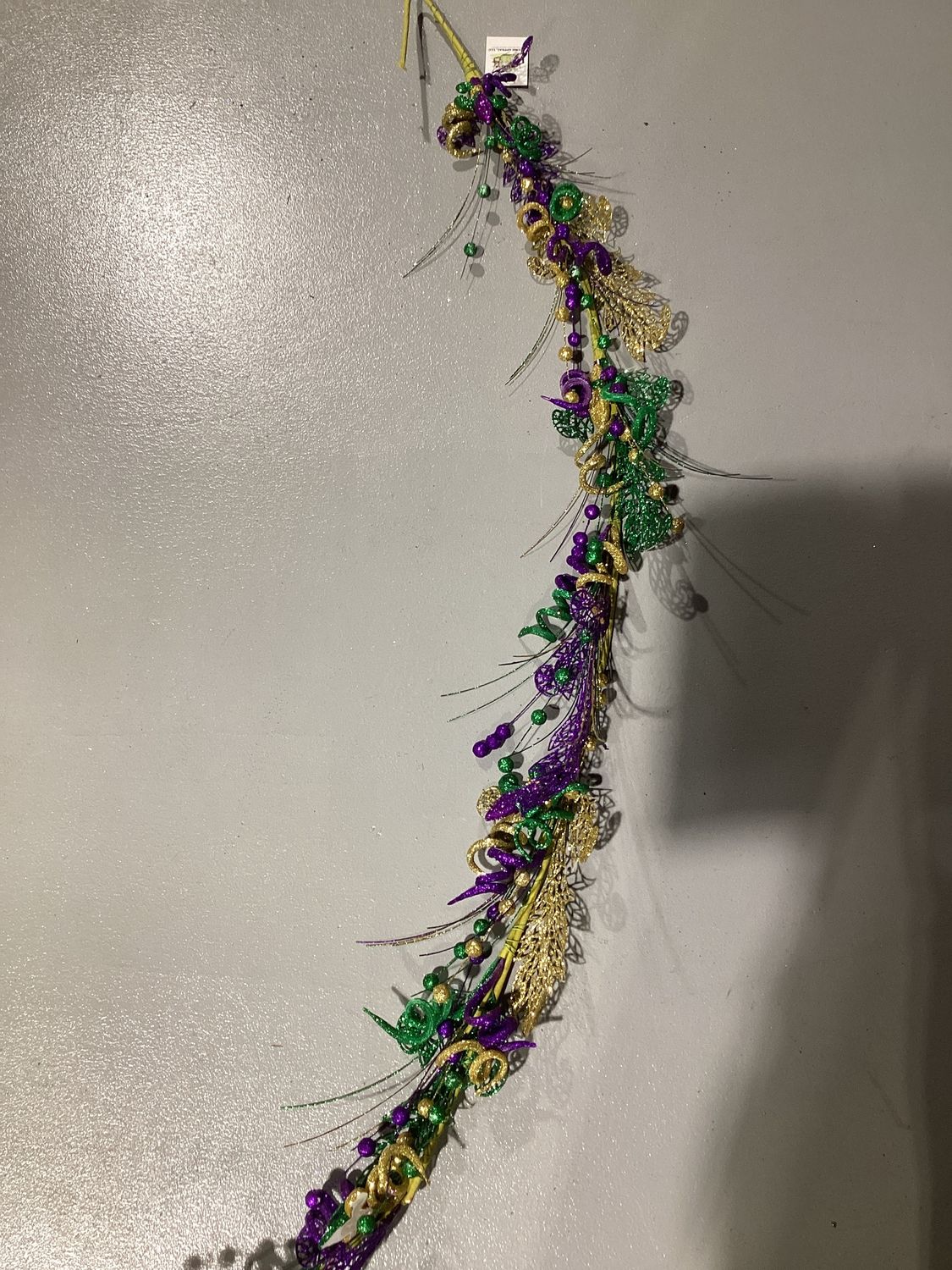 6' Purple, Green, &amp; Gold Garland (Each)