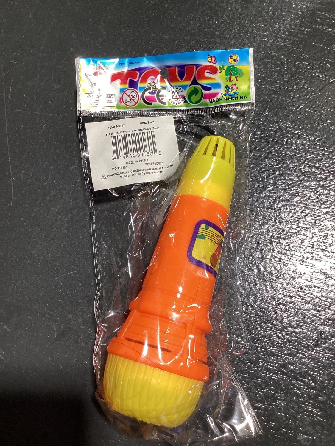 6" Echo Microphone - Assorted Colors (Each)