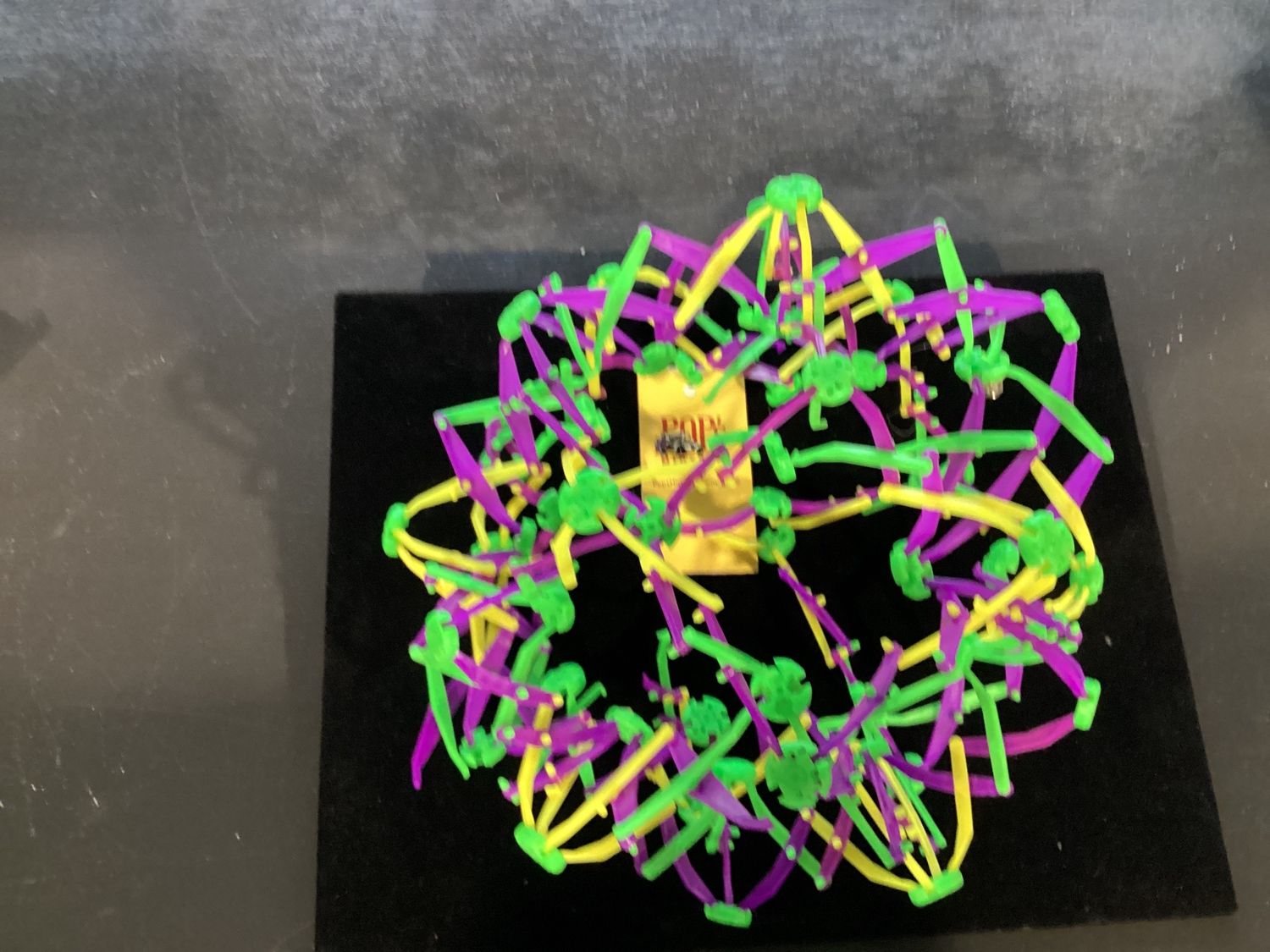 7" LED Purple, Green and Yellow Telescopic Ball - 12" Expanded (Each)