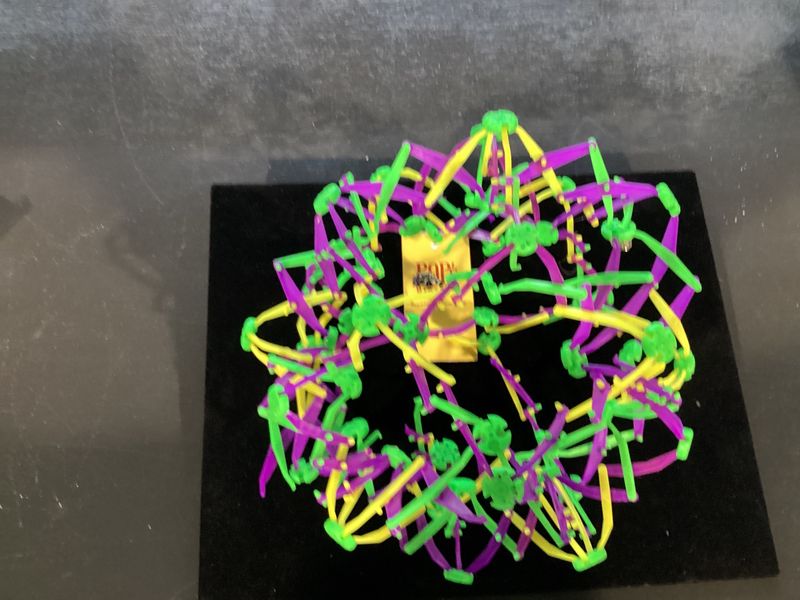 7" LED Purple, Green and Yellow Telescopic Ball - 12" Expanded (Each)