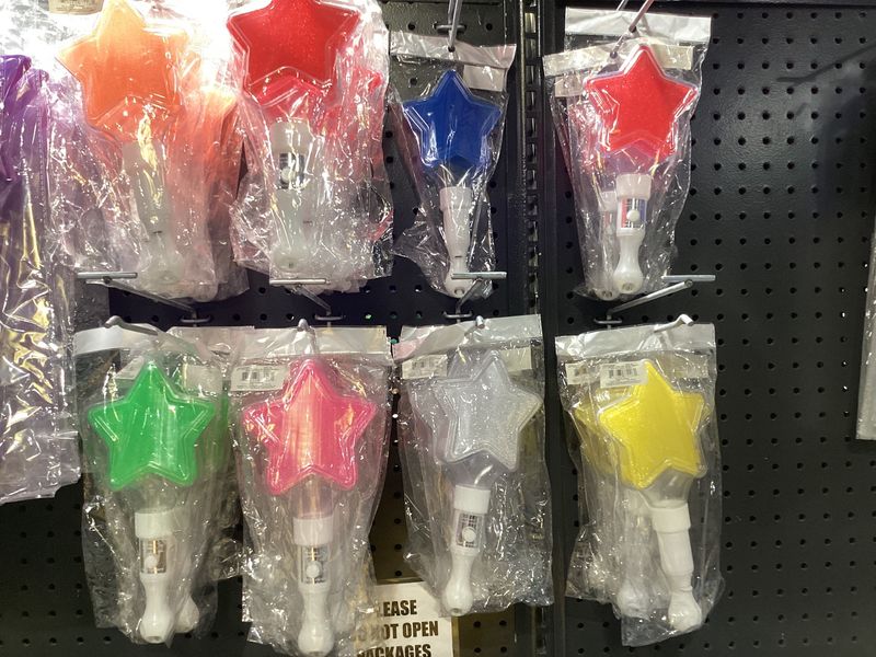 8.5" LED Star Wand with White Handle - Assorted Colors (Each)