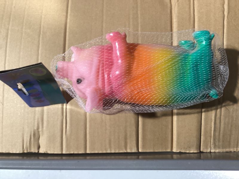8" Snorting Rainbow Pig (Each)