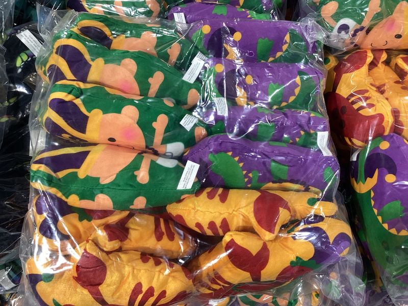 8" Carnival Mascots King Cake Baby, Crawfish and Alligator Assorted Plush Pieces (Dozen)