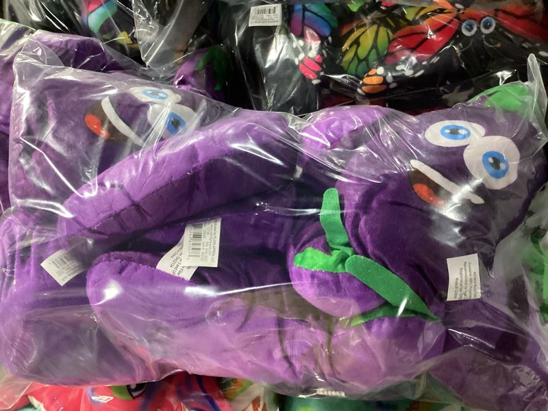 9" Plush Eggplant - Assorted (Dozen)