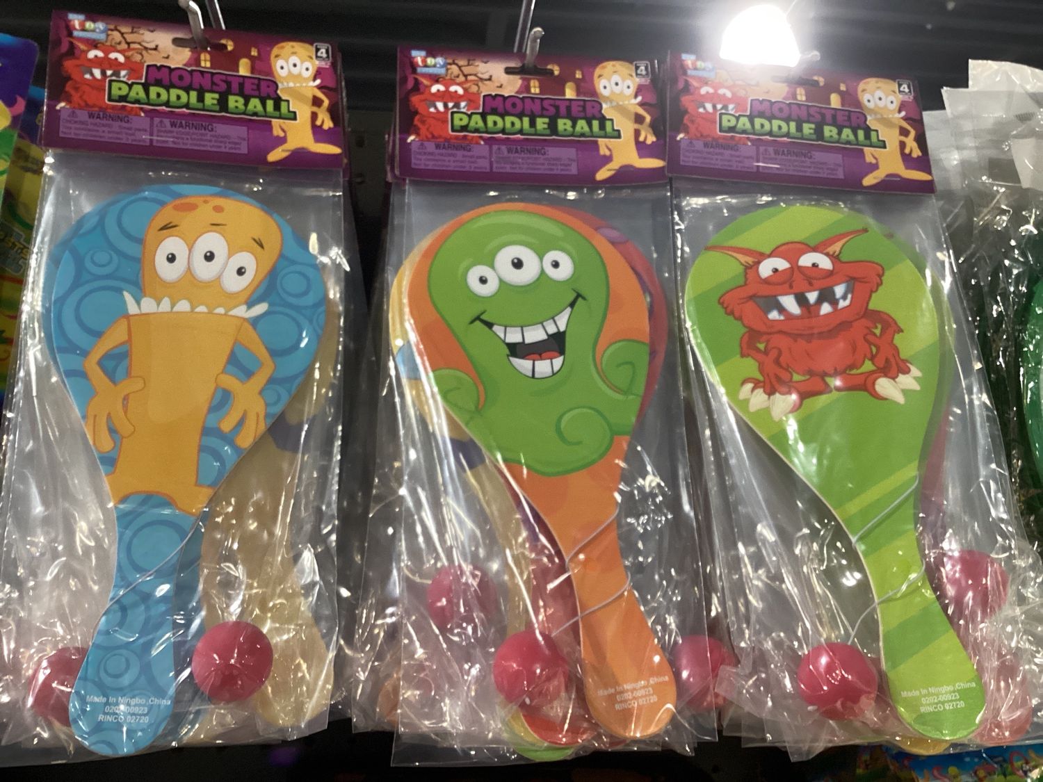 9" Monster Paddle Ball (Dozen)