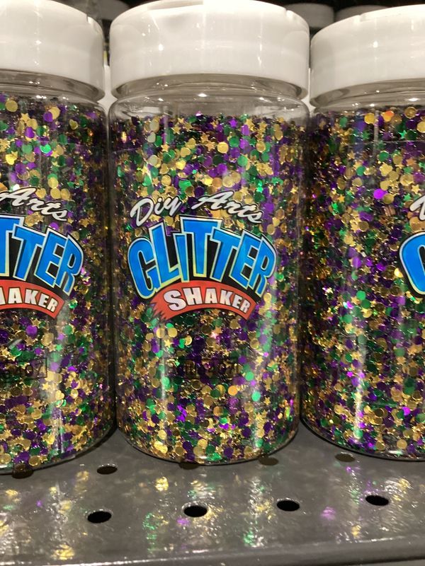 8oz Confetti - Purple, Green and Gold Assorted 3mm Shapes (Each)