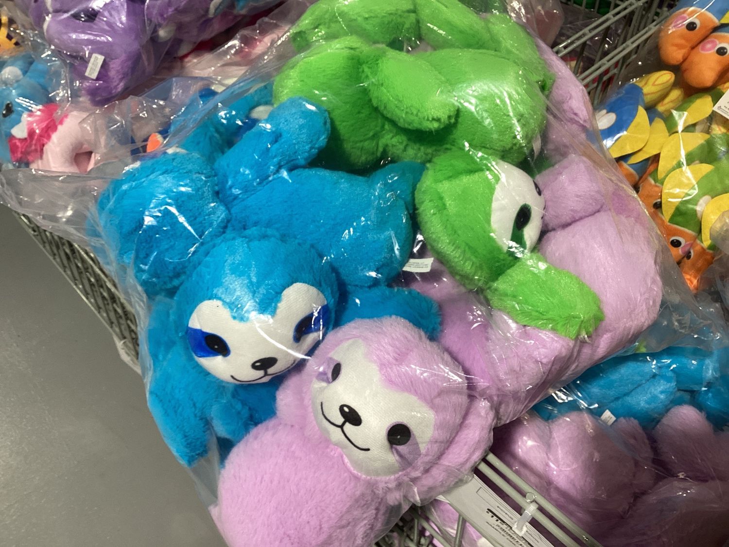 9&quot; Plush Floppy Sloth - 3 Colors (Dozen)