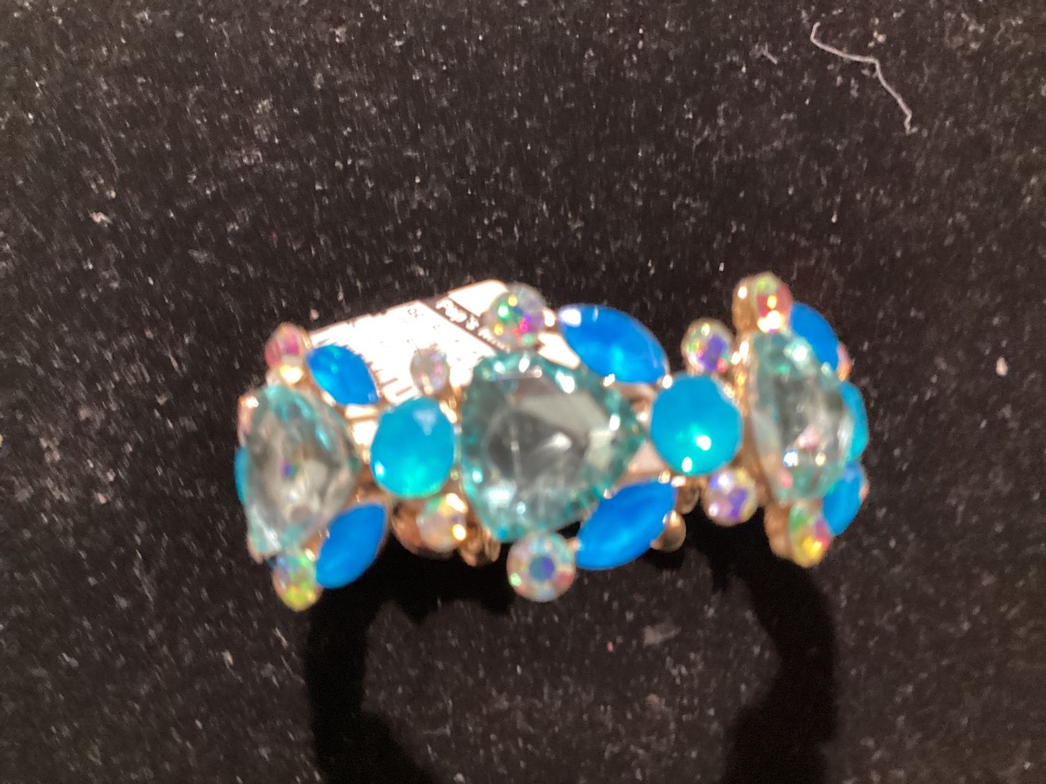 Aquamarine Faceted Triangle &amp; Marquise Bracelet