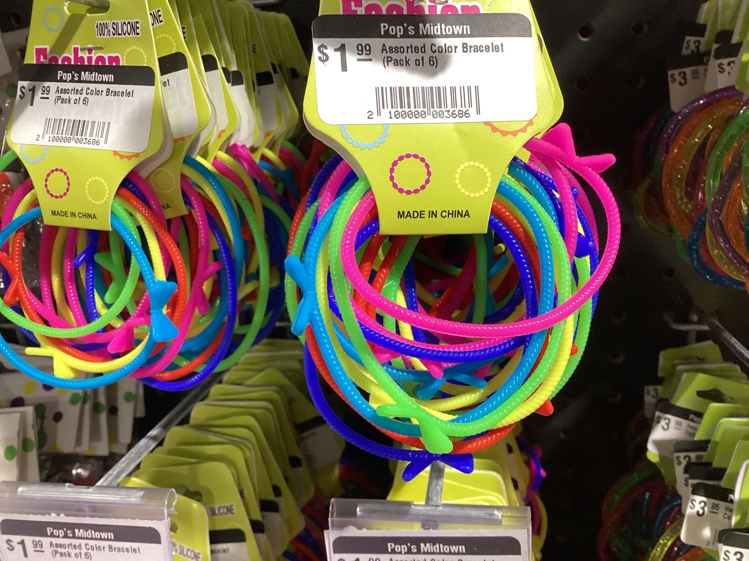 Assorted Color Bracelet (Pack of 6)