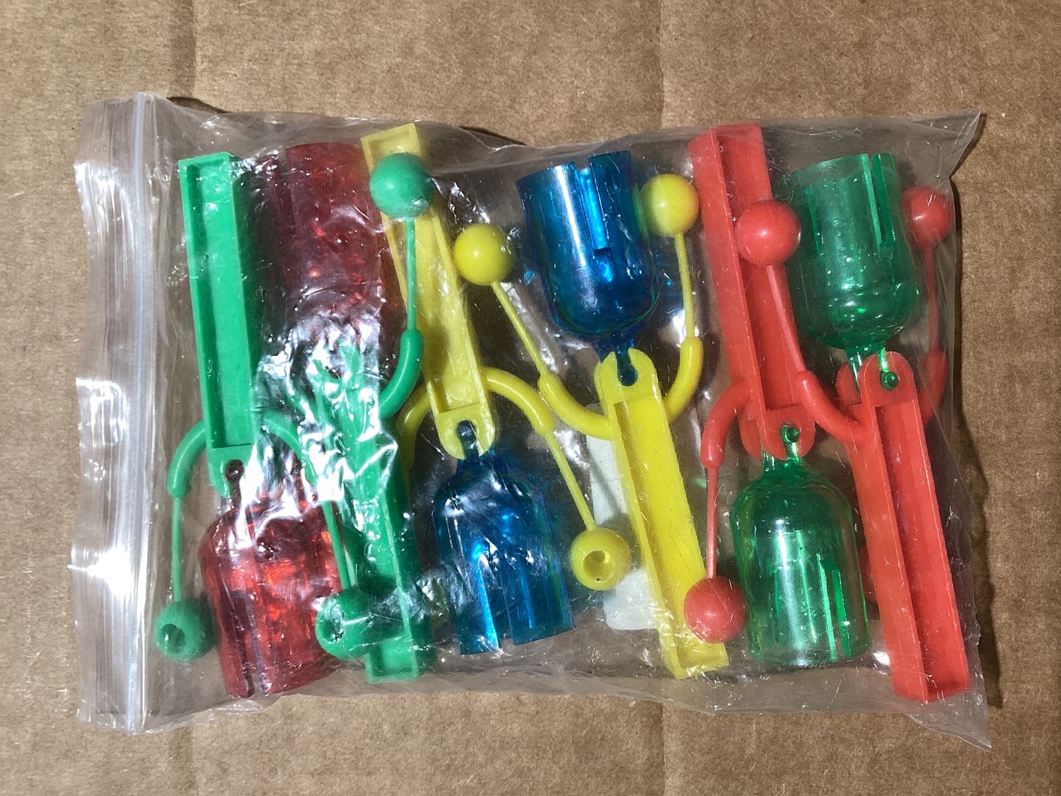 Assorted Color Toy Bell 4" (Pack of 6)