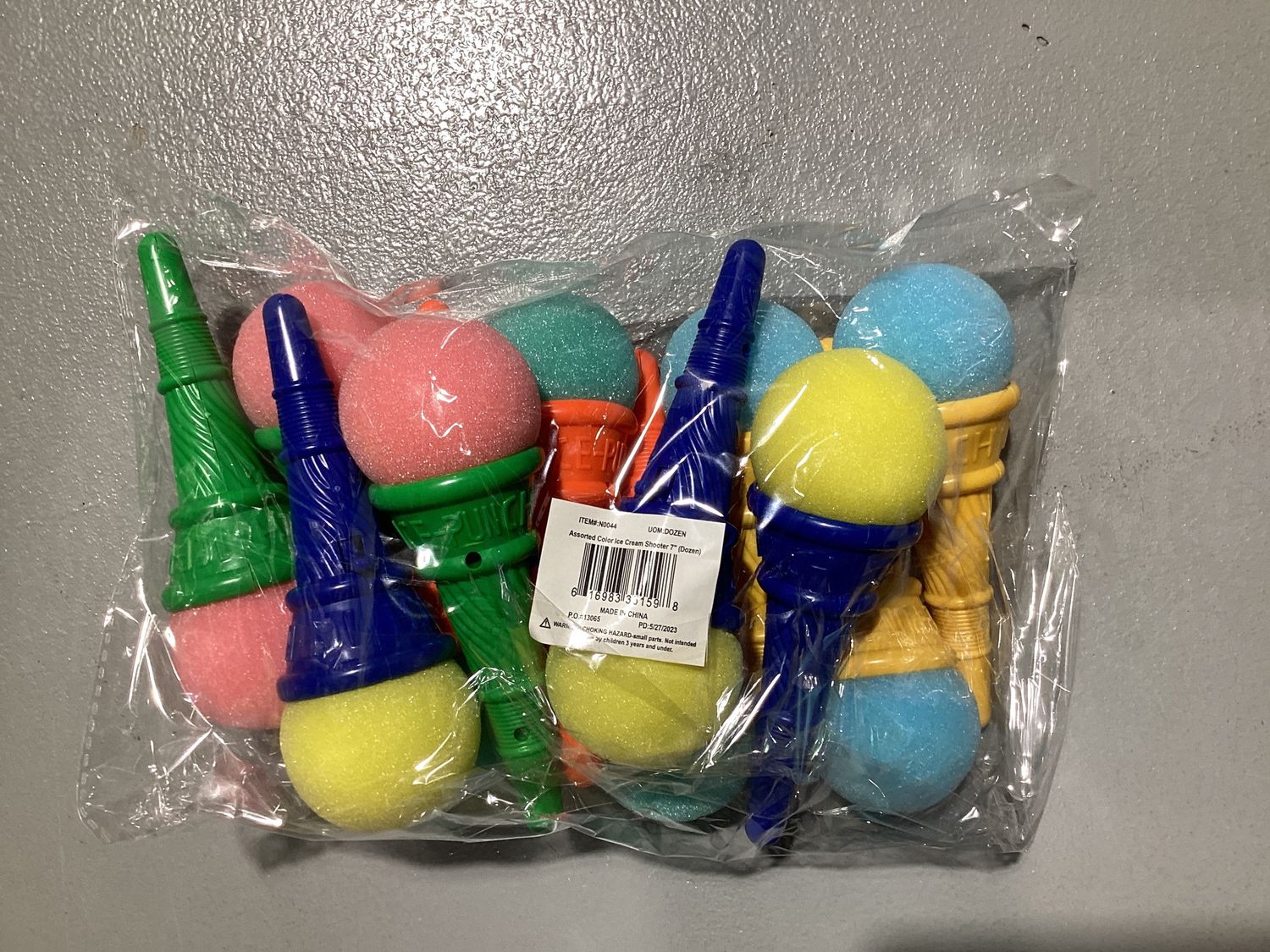 Assorted Color Ice Cream Shooter 7" (Dozen)