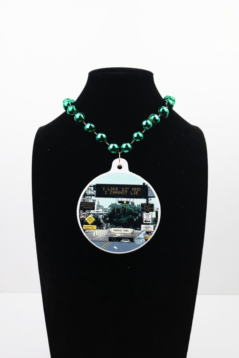 Bankhead Tunnel Light Up Medallion PGG Mardi Gras Beads - single
