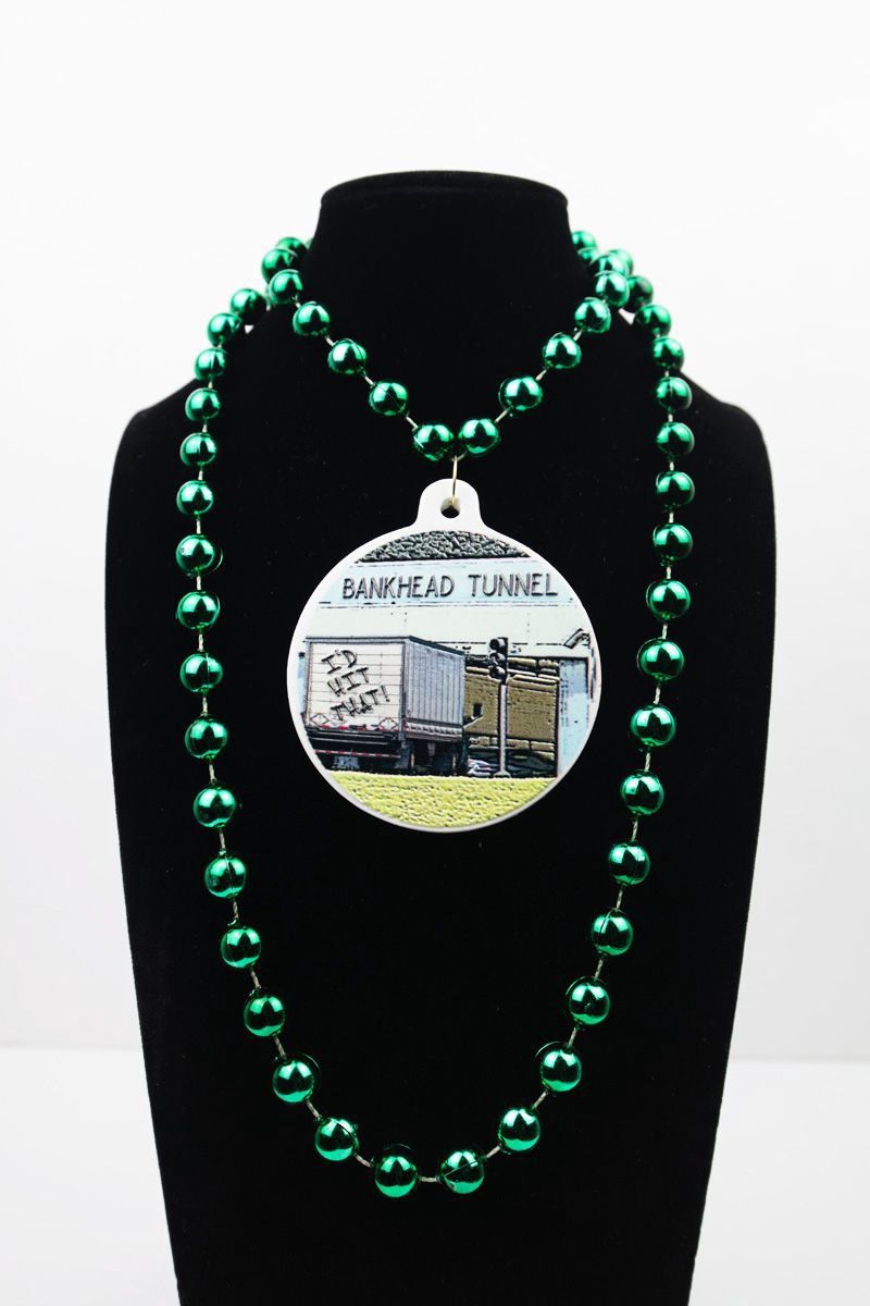 Bankhead Tunnel Bead 2025 Double-Sided Medallion 40" 12mm Green (Dozen)