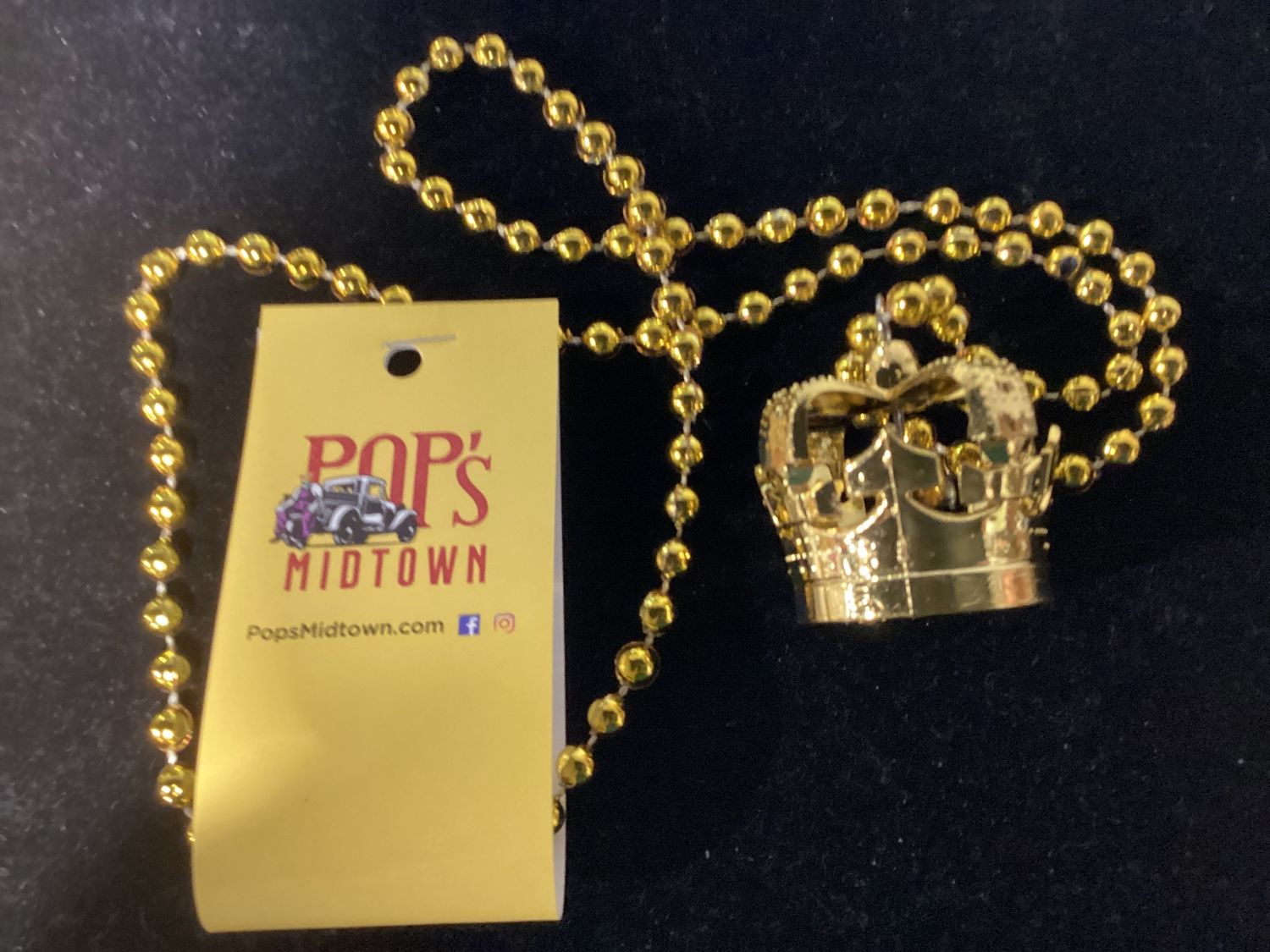 Bead with Crown Pendant single