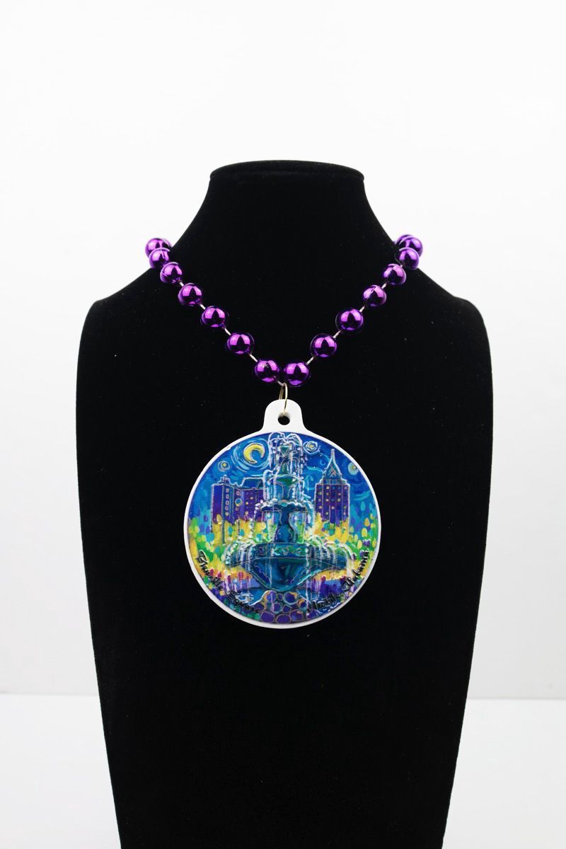 Bienville Square Ketchum Fountain Mardi Gras Bead - Dozen