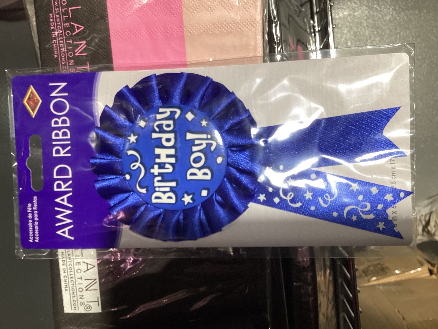 Birthday Boy Award Ribbon 3.75" X 6.5" (Each)