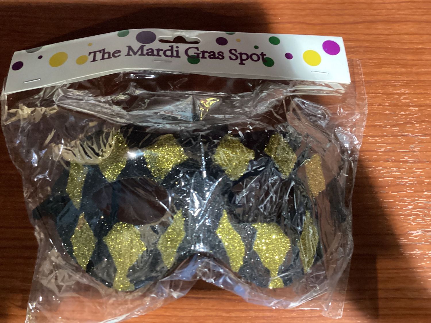 Black and Gold Harlequin Mask (Each)