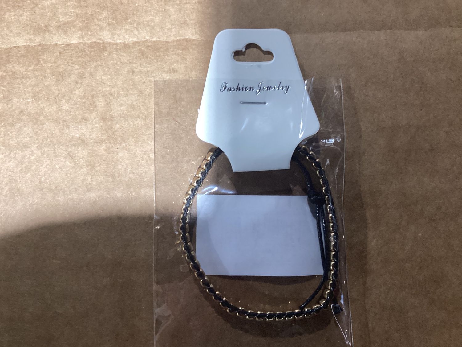 Black and Gold Beaded Bracelet (Each)