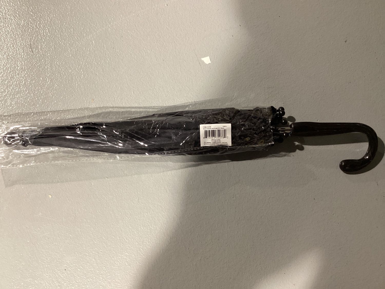 Black Umbrella with Ruffle 14.5" (Each)