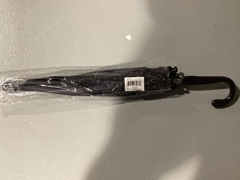 Black Umbrella with Ruffle 14.5" (Each)