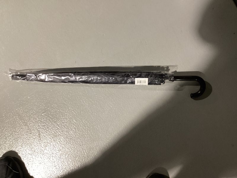 Black Umbrella with Ruffle 17.75" (Each)