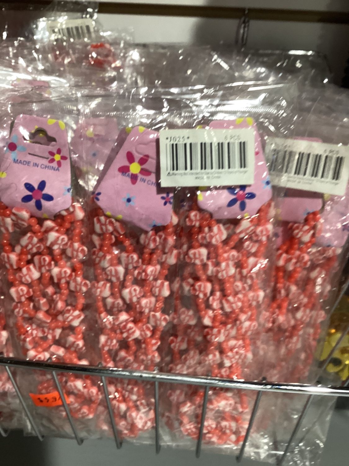 Bright Red Elephant Necklace and Bracelet Set (Pack of 6)